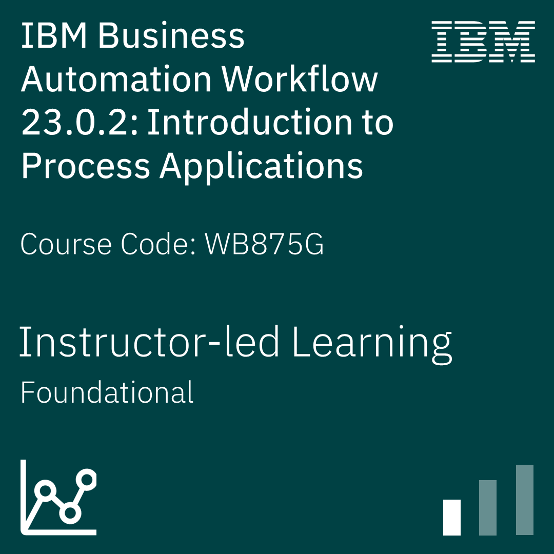IBM Business Automation Workflow 23.0.2: Introduction to Process Applications - Code: WB875G